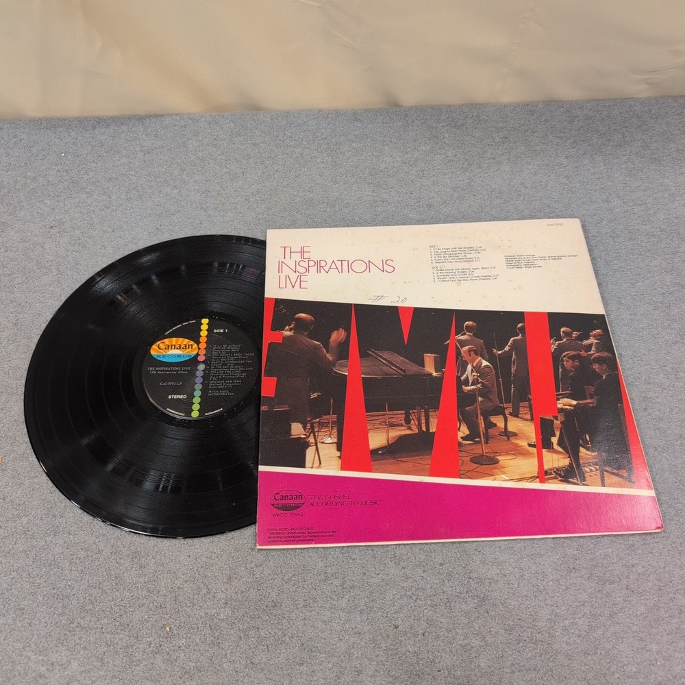 The Inspirations Live 12th Anniversary Album Vinyl LP Canaan Records CAS-9792 - Picture 2 of 2